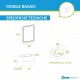 Mobile da bagno Dion sospeso 60 cm bianco opaco con specchio lampada retroilluminato led e altoparlante bluetooth