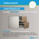 Mobile da bagno Dion sospeso 60 cm Rovere Tabacco con specchio lampada retroilluminato led e altoparlante bluetooth