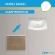 Mobile da bagno Dion sospeso 60 cm Rovere Tabacco con specchio lampada retroilluminato led e altoparlante bluetooth