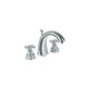 Eurorama Anais Miscelatori Lavabo e Bidet con Piletta Salterello a 3 Fori + Vasca con Set Doccia in Ottone Cromo Lucido