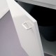 Mobile sottolavello bianco 80x50 + lavello in ceramica 1 vasca con gocciolatoio a sinistra