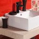 Artis Serie Indy Miscelatori Lavabo + Bidet con Scarico click-clack Finitura Nero Opaco