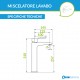 Artis Serie Cristallo Miscelatori Lavabo Prolungato e Bidet con Piletta click-clack + Incasso Doccia Finitura Nero Opaco