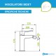 Artis Cristallo Miscelatori Lavabo Prolungato e Bidet con Piletta Click-Clack + Incasso Doccia con Deviatore Finitura Nero Opaco