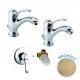 Eurorama Serie Dodo Miscelatori Lavabo e Bidet con Piletta Salterello + Incasso Doccia in Ottone Bronzato Anticato