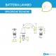 Batterie a 3 fori in ottone cromo lucido lavabo + bidet Eurorama Serie Anais