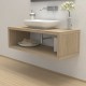 Top Bagno con vano portaoggetti Larghezza 50 x Profondità 55 cm in abete per lavabi d'appoggio