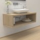 Top Bagno con vano portaoggetti Larghezza 50 x Profondità 55 cm in abete per lavabi d'appoggio