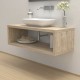 Top Bagno con vano portaoggetti Larghezza 55 x Profondità 55 cm in abete per lavabi d'appoggio