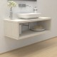 Top Bagno con vano portaoggetti Larghezza 65 x Profondità 55 cm in abete per lavabi d'appoggio