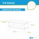 Top Bagno con vano portaoggetti Larghezza 55 x Profondità 55 cm in abete per lavabi d'appoggio