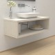 Top Bagno con vano portaoggetti Larghezza 85 x Profondità 60 cm in abete per lavabi d'appoggio