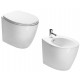 Sanitari Catalano Velis 57  Vaso con Scarico Traslato art. 1VPT5700 + Bidet art. 1BI57N00 con kit fissaggio nascosto a parete