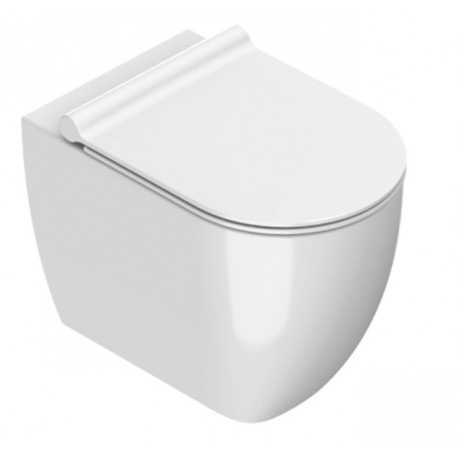 Vaso Filo muro Senza Brida art. 1VPS54R00 Sfera 54 NewFlush Catalano Bianco Lucido