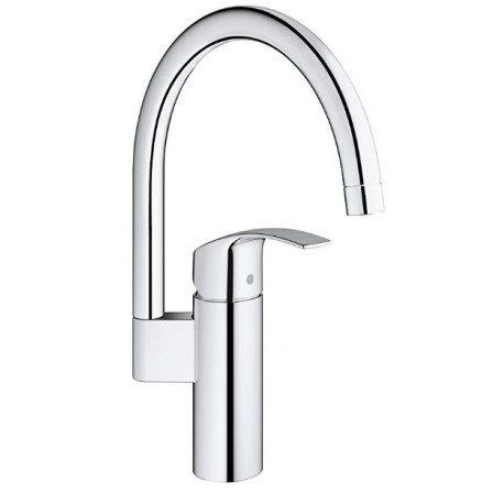 Grohe Eurosmart New Miscelatore Monocomando A Bocca Alta per Lavello, Argento (Cromo) cod. 33202002