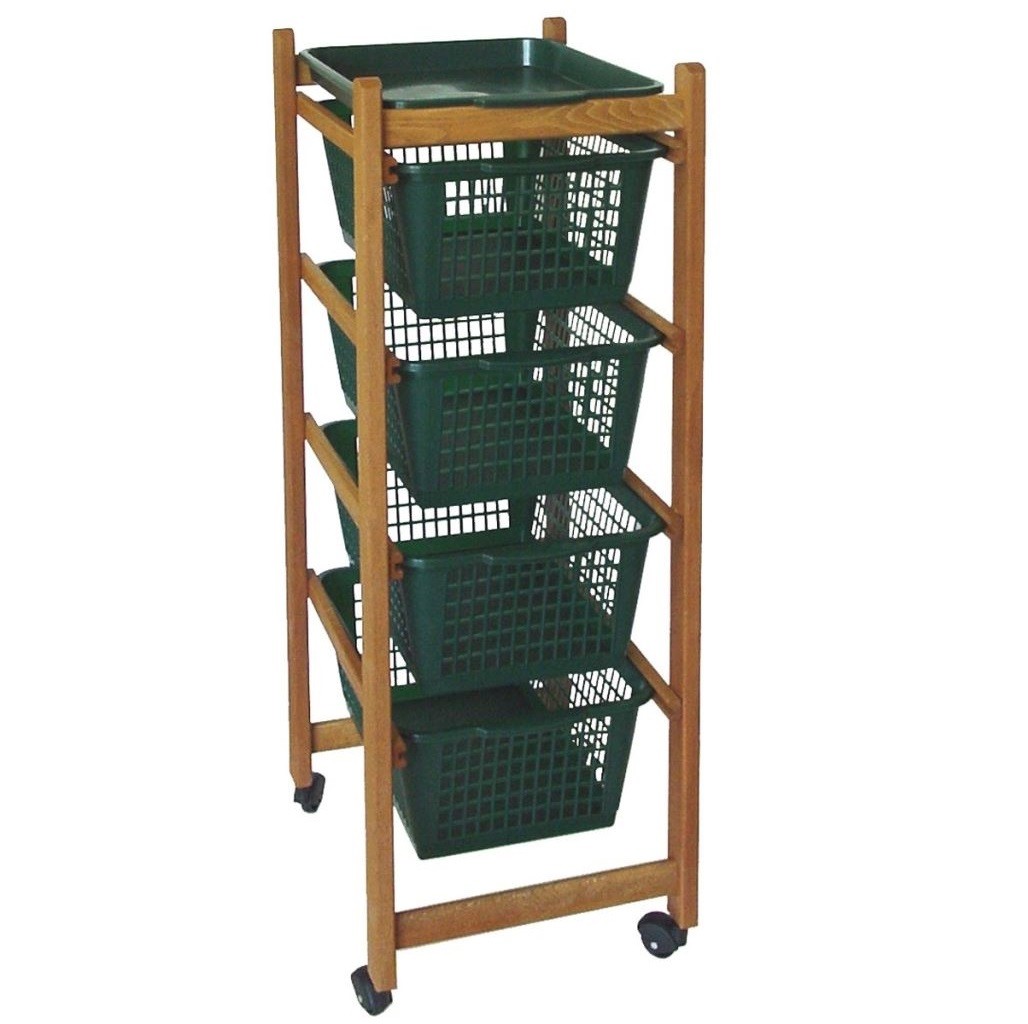 Carro Grill Con Bandejas De Madera Imex El Zorro 71566 - 69x74x40 Cm