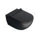 Vaso Sospeso Senza Brida art. 1VSF54RNS + Bidet art. 1BSF54NS Sfera NewFlush 54x35 Catalano Nero Satinato