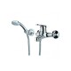 Paffoni Serie Pegaso Miscelatori Lavabo e Bidet con Piletta + Vasca con Set Doccia Finitura Cromo Lucido