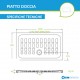 Piatto Doccia Cube Azzurra 70x120 H 4 cm con Piletta di Scarico diam. 90 mm