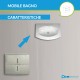 Mobile da bagno Sting 70 cm grigio natura curvo sospeso + specchio con lampada e retroilluminazione led + altoparlante bluetooth