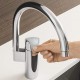 Grohe Eurosmart New Miscelatore Monocomando A Bocca Alta per Lavello, Argento (Cromo) cod. 33202002