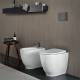 Sanitari Acanto Pozzi Ginori Vaso senza brida rimfree con coprivaso ammortizzato + Bidet in ceramica bianco lucido