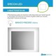 Mobile da bagno Sting bianco lucido con lavabo (DX) + specchio con lampada e retroilluminazione led + altoparlante bluetooth