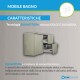 Mobile da bagno Sting grigio natura con lavabo (DX) + specchio con lampada e retroilluminazione led + altoparlante bluetooth