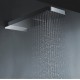 Soffione Doccia 55X22XH3,5 cm a Muro in Acciaio Inox Lucido 2 Getti