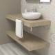 Top Bagno Larghezza 120 x Profondità 40 cm in abete per lavabi d'appoggio con portasciugamano