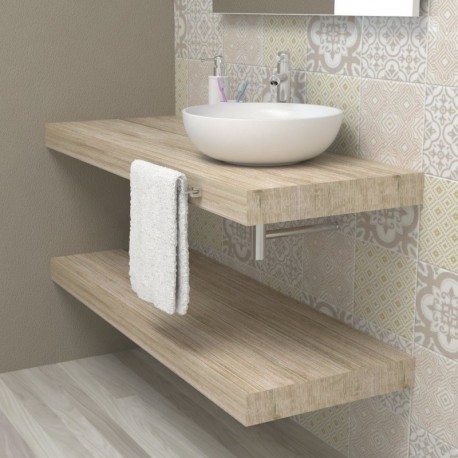 Mensole lavabo bagno su misura, Mensolone bagno, Mensole e piani  d'appoggio per il lavabo, piani in legno per lavabo bagno