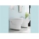 Sanitari sospesi senza brida Ceramica Azzurra Absolute wc + bidet + sedile soft close