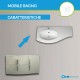 Mobile da bagno Sting grigio natura con lavabo (SX) + specchio con lampada e retroilluminazione led + altoparlante bluetooth