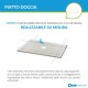 Su Misura Piatto Doccia Uniko 70 x 158 H 3 cm Azzurra Ceramica con Piletta Inclusa