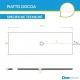 Su Misura Piatto Doccia Uniko 70 x 151 H 3 cm Azzurra Ceramica con Piletta Inclusa