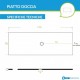 Su Misura Piatto Doccia Uniko 70 x 156 H 3 cm Azzurra Ceramica con Piletta Inclusa