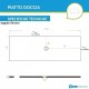 Su Misura Piatto Doccia Uniko 65 x 159 H 3 cm Azzurra Ceramica con Piletta Inclusa