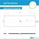 Su Misura Piatto Doccia Uniko 70 x 166 H 3 cm Azzurra Ceramica con Piletta Inclusa