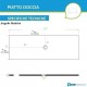 Su Misura Piatto Doccia Uniko 65 x 167 H 3 cm Azzurra Ceramica con Piletta Inclusa