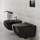 Vaso Sospeso Senza Brida art. 1VSF54RNS + Bidet art. 1BSF54NS Sfera NewFlush 54x35 Catalano Nero Satinato