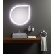 Specchio Bagno Su Misura Filo Lucido Retroilluminante led 20W mod. Goccia