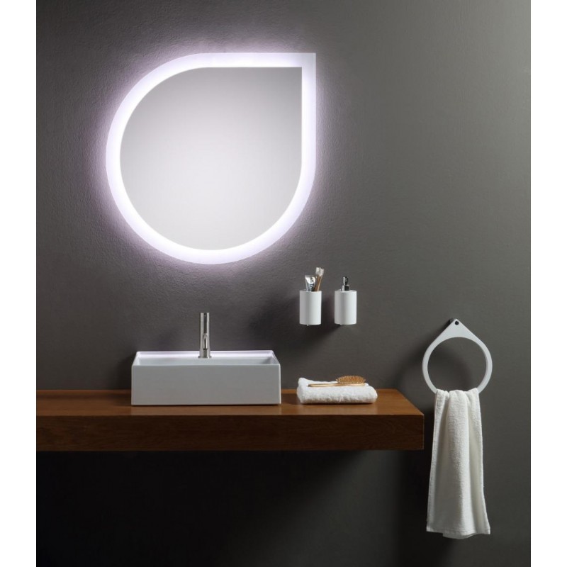 Specchio Bagno Semicircolare Su Misura Filo Lucido Retroilluminato led 20W  mod. Dalia5 - Vendita Online ItaliaBoxDoccia