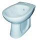 Bidet Round distanziato da parete in Ceramica Bianca