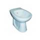 Sanitari Round distanziati da muro Vaso + Bidet in Ceramica Bianca