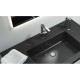 Top con Lavabo Integrato da 70 cm in Mineral Marmo Ardesia