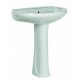 Lavabo Lucy con colonna in ceramica 58x50 cm bianco monoforo