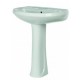 Lavabo Lucy con colonna in ceramica 64x50 cm bianco monoforo