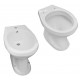 Sanitari Lucy distanziati da muro Vaso + Bidet in Ceramica Bianca