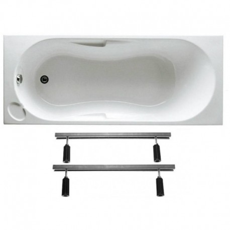 Vasca Jacuzzi 170x70 cm da Incasso in Vetroresina completa di supporto telaio per installazione