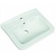 Lavabo sospeso in ceramica 45x36 cm colore bianco lucido rettangolare